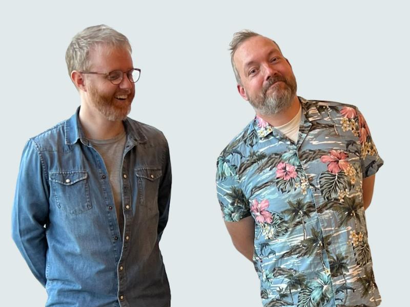 Portræt af Morten Raarup Jørgensen og Claus Jacobsen